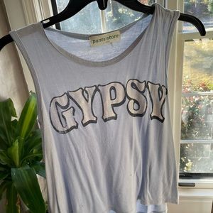 light blue tank top